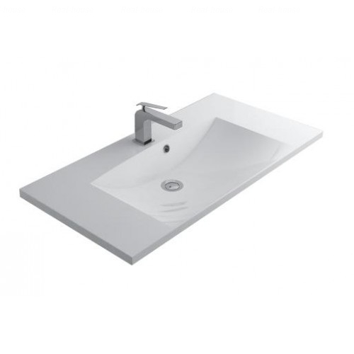 Тумба Fancy Marble Bermuda 1 з раковиною Amelia (Bermuda + 0709101) біла матова біла матова