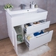 Тумба Fancy Marble Bermuda 2 з умивальником Ashley (Bermuda +2809101) білий глянець білий глянець