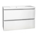 Тумба Fancy Marble Borneo 1000 з раковиною Lucia (Borneo + 1310101) біла глянець біла глянець