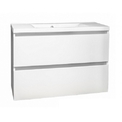 Тумба Fancy Marble Borneo 800 з раковиною Lucia (Borneo + 1308101) білий глянець білий глянець