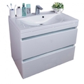 Тумба Fancy Marble Borneo 800 з раковиною Yonna (Borneo + 0608101) біла глянець біла глянець
