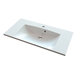 Тумба Fancy Marble Bermuda 2 з умивальником Amelia (Bermuda + 0709101) біла глянець біла глянець