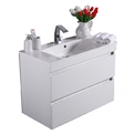 Тумба Fancy Marble Borneo 900 з раковиною Amelia (Borneo + 0709101) білий глянець білий глянець