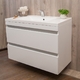 Тумба Fancy Marble Borneo 1000 з раковиною Lucia (Borneo + 1310101) біла глянець біла глянець