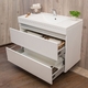 Тумба Fancy Marble Borneo 1000 з раковиною Lucia (Borneo + 1310101) біла глянець біла глянець
