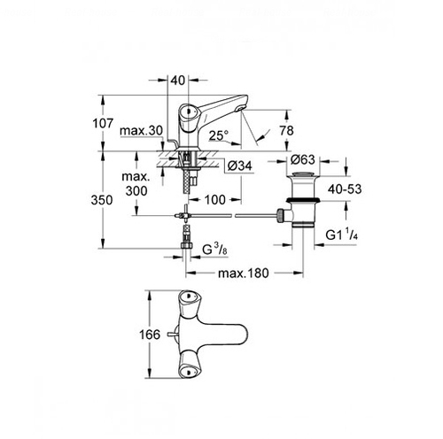 Смеситель для раковины Grohe Costa 21255001