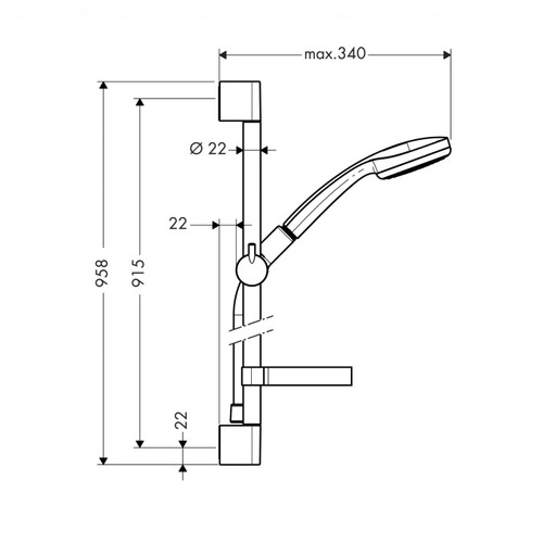 Душовий гарнітур Hansgrohe Croma 100 (27724000)