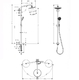 Душова система Hansgrohe Croma 220 Showerpipe (27224000)
