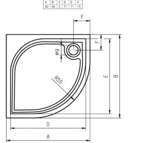Душевой поддон Riho Kolping 80х80 (DB1000500000000)