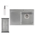 Кухонная мойка Q-tap DK6845 SET 3.0/1.2 mm левое крыло