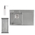 Кухонная мойка Q-tap DK7850 SET 3.0/1.2 mm правое крыло