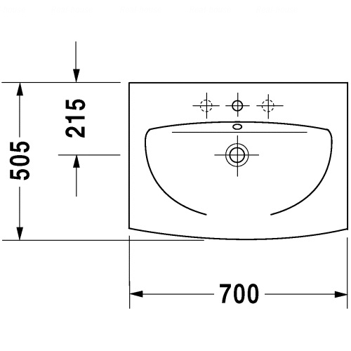 Умивальник Duravit Caro, 700 мм