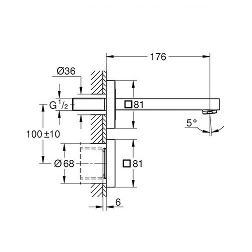 Монокран Grohe Eurocube E 36442000
