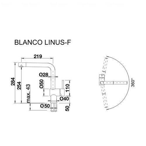 Змішувач для кухні Blanco Linus-F 514025