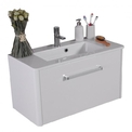 Тумба Fancy Marble Fiji 90 з умивальником Annabelle 90 біла глянцева біла глянцева