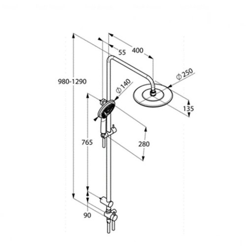 Душова система Kludi Freshline Dual Shower System (6709005-000)