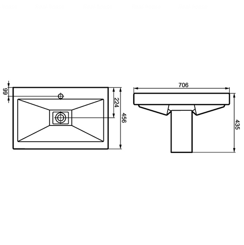 Умивальник Devit Graphics 710