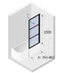 Штора для ванної Riho Grid 80 GB501 Правильно Правильно