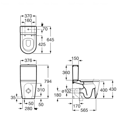 Сливной бачок для унитаза Roca Inspira Square (A341520000)