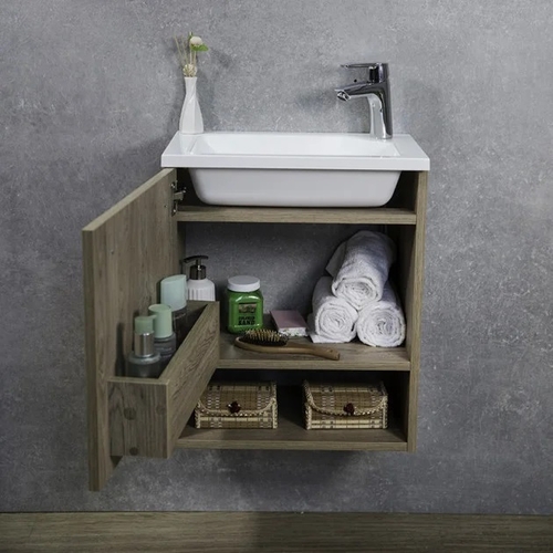 Тумба с раковиной Fancy Marble Ion 50 (Ion + 3105101) МДФ дуб брунико МДФ дуб брунико