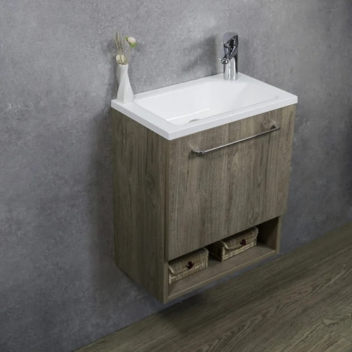 Тумба с раковиной Fancy Marble Ion 50 (Ion + 3105101) МДФ дуб брунико МДФ дуб брунико