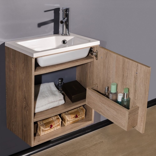 Тумба с раковиной Fancy Marble Ion 50 (Ion + 3105101) Шпон дуб Шпон дуб
