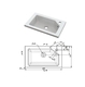Тумба с раковиной Fancy Marble Ion 50 (Ion + 3105101) МДФ дуб брунико МДФ дуб брунико