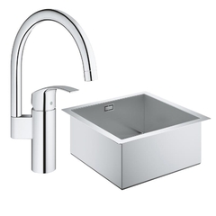 Кухонная мойка Grohe EX Sink K700 45 см + смеситель (31578SD033202002)