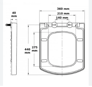Сиденье для унитаза Cersanit Easy, дюропластовое (K98-0089-PT)