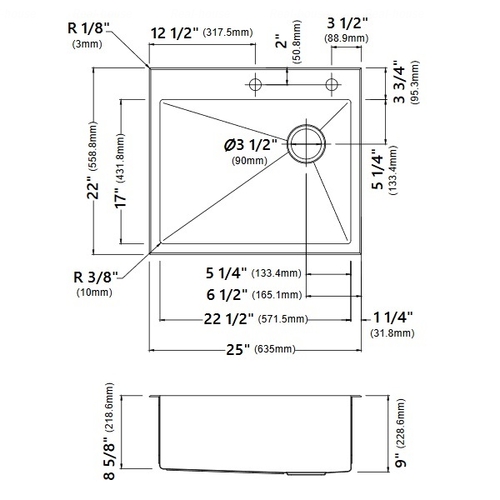 Кухонна мийка Kraus Loften KHT411-25