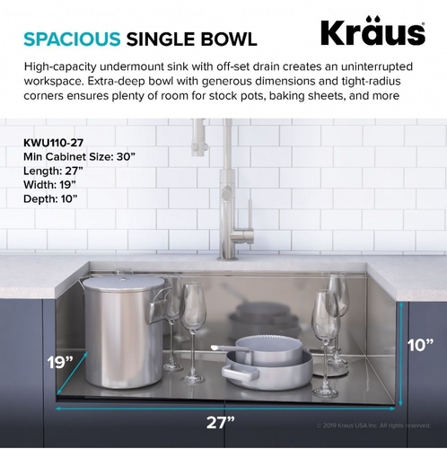 Кухонна мийка Kraus Kore KWU110-27