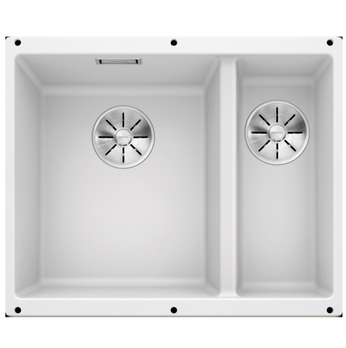 Кухонная мойка подстольная Blanco Subline 340/160-U, чаша слева белый белый