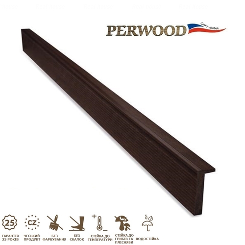 L-плінтус Perwood 4000х59-21х8 мм темний каштан темний каштан