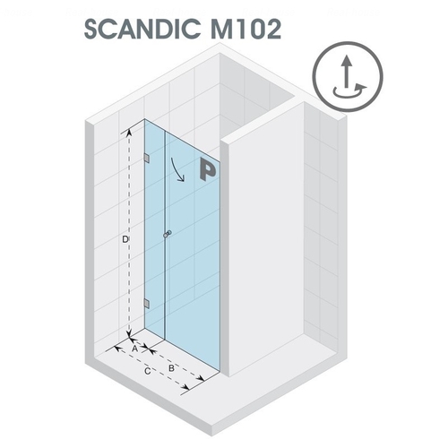 Душевая дверь Riho Scandic Mistral M102-140 Right Right