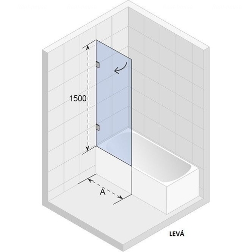 Штора для ванной Riho Scandic Mistral M107-90 L (левосторонняя) L (левосторонняя)