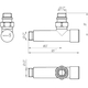 Mario кран угловой G1/2" для радиаторов