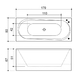 Ванна Balteco Modul 1800 мм простая (S1) простая (S1)