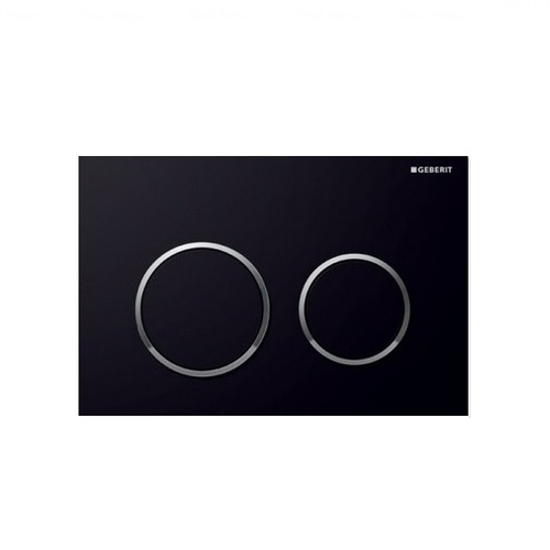 Кнопка змиву Geberit Omega 20 чорний/ хром глянець/ чорний чорний/ хром глянець/ чорний