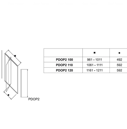 Душевые двери Ravak Pivot PDOP2-100 профиль белый/хром профиль белый/хром