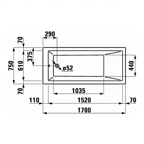 Ванна Laufen Pro 170 (H2319510000001)