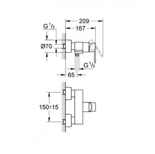 Змішувач для душу Grohe Quadra 32637000