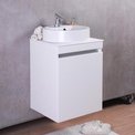 Тумба з раковиною Fancy Marble Sheldon 500 + кам'яна стільниця (Sheldon 0804101) білий глянець білий глянець