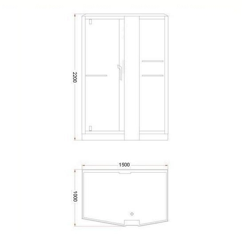 Гідромасажний паровий бокс Devit Soul, 1500х1000
