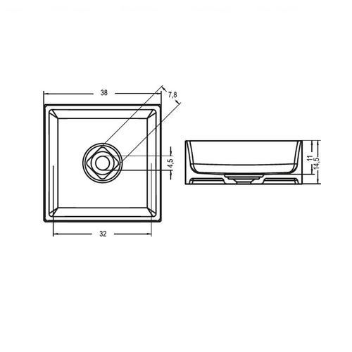 Умивальник Riho Thin Square (W023001105)