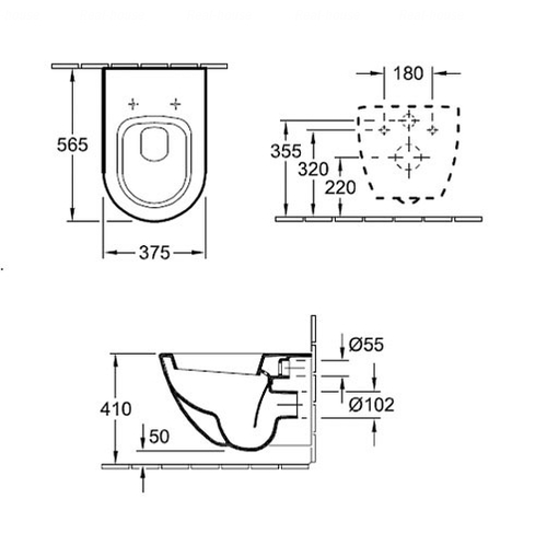 Унитаз подвесной Villeroy&Boch Subway 66001001