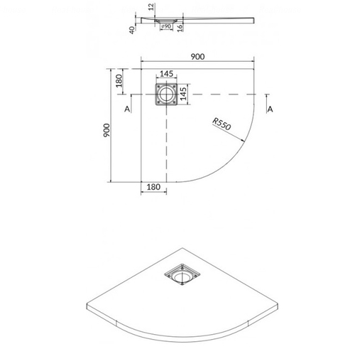 СЕТ B185 Душевой поддон Cersanit Tako Slim 90 + сифон (S601-120)