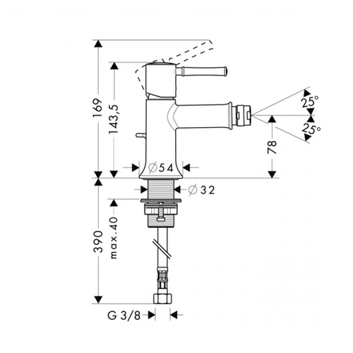 Змішувач для біде Hansgrohe Talis Classic (14120000) хром хром