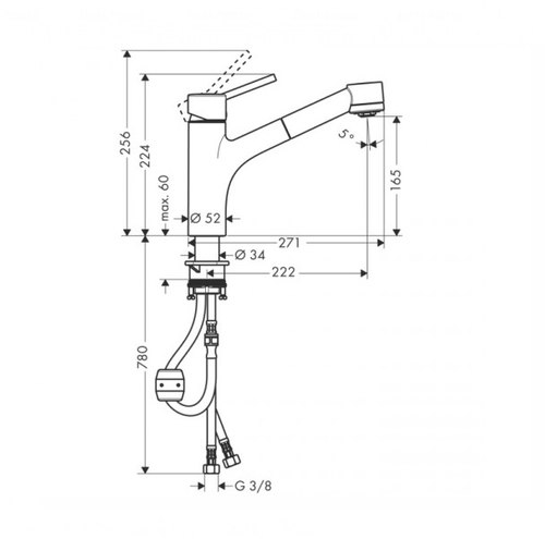 Змішувач для кухні Hansgrohe Talis S 32841000