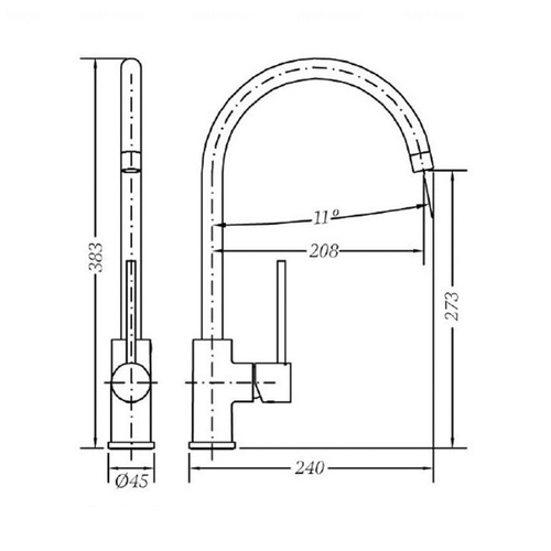 Змішувач для кухні Genebre Tau-401 FRT65401