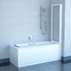 Штора для ванны Ravak VS2 105, профиль белый витраж Rain витраж Rain